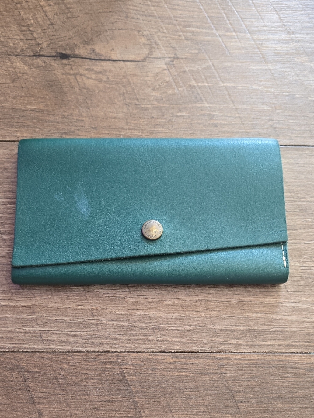 Portland Leather Green Snap Wallet